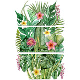 3 Sheets 3 Styles PVC Waterproof Decorative Stickers, Self Adhesive Decals for Furniture Decoration, Leaf, 300x150mm, 1 sheet/style