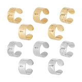 10Pcs 10 Style 304 Stainless Steel Open Cuff Ring Components, Loop Ring Base, Golden & Stainless Steel Color, Hole: 1.8~2mm, US Size 7(17.3mm), 1Pc/style