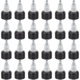 20 Tooth Plastic Squeeze Bottle Lids, Squeeze Bottle Replacement Cap, Black, 4x2.3cm, Inner Diameter: 2cm