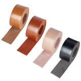 4 Rolls 4 Colors Flat Single Face Imitation Leather Cords, Smooth, Mixed Color, 25x1.8mm, 1 yard/Roll, 1 roll/color