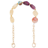 Resin Imitation Agate Bead Bag Handles, with Alloy Chain & Lobster Claw Clasp, for Bag Straps Replacement Accessories, Colorful, 45.6~45.8cm