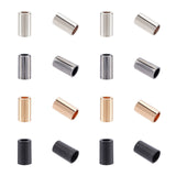 Alloy End Caps, Column, Mixed Color, 14.5mm, Hole: 7mm, Inner Diameter: 7.5mm