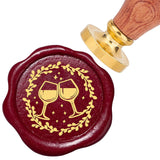 Brass Wax Seal Stamps with Rosewood Handle, for DIY Scrapbooking, Others, 25mm