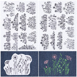 PVA Water-soluble Embroidery Aid Drawing Sketch, Flower, 297x210mmm, 2pcs/set