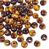 Natural Tiger Eye Beads, Round, 6mm, Hole: 2mm, 50pcs/box