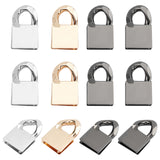 12 Sets 3 Colors Alloy Bag Hanger Buckles, with Iron Screws, Bag Replacement Accessories, Mixed Color, 3.85x2.3x0.9cm, Inner Diameter: 1.05x1.15cm, 4 sets/color