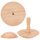 Wood Mushroom Anvil Set, Ceramic Top Tool, BurlyWood