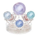 Acrylic Crystal Ball Display Stands, Transparent Glass Sphere Ball Organizer Holder, Fit for 7Pcs Balls Display, Clear, Tray: 2.05cm, 15x11cm, Inner Diameter: 14.5cm