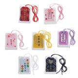 7pcs 7 colors Cloth Japanese Omamori Amulet, Brocade Bag, Hanging Sachet for Blessing, Mixed Color, 45.5~48cm, 1pc/color