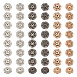 24Pcs 3 Colors Alloy & Brass Snap Buttons, Sew on Press Buttons, Garment Buttons, for Costume Jacket Coat Accessories, Mixed Color, 24.5x7mm, 8pcs/color