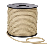 50M Nylon Braided Cords, Round, Pale Goldenrod, 3mm, about 54.68 Yards(50m)/Roll