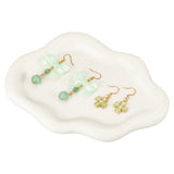 Porcelain Jewelry Plate, Storage Tray, Cosmetics Jewelry Organizer, Cloud, White, 196x135x17.5mm