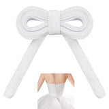 Satin Rope, for Women's Wedding Dress Zipper Replacement, Adjustable Fit Satin Corset Back Kit, White, 2090x13x1mm