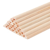 Wood Craft Sticks, Half Round Dowel Rod, for Braiding Tapestry, Arch, Navajo White, 25x0.7x0.35cm