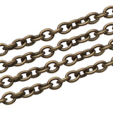 5 Yard Brass Cable Chains Cable Chain Size 2x1.5x0.5mm Antique Bronze Jewelry Making Chain, Antique Bronze, 2.2x1.7x0.3mm