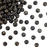 Natural Pyrite Beads, Round, 6mm, Hole: 1mm, 100pcs