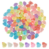 120Pcs 8 Colors Luminous Resin Chick Display Decoration, Micro Landscape Decorations, Glow in the Dark, Mixed Color, 13~14x15~15.5x11~11.5mm, 15pcs/color