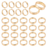 Brass Bead Frames, Circle Frames, Ring, Nickel Free, Real 18K Gold Plated, 10x2.5mm, Hole: 1.2mm, 30pcs/box