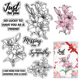 Custom PVC Plastic Clear Stamps, for DIY Scrapbooking, Photo Album Decorative, Cards Making, Stamp Sheets, Film Frame, May Lily, 160x110x3mm