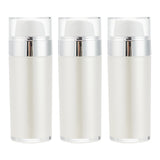 Acrylic Portable Refillable Airless Pump Bottles, Vacuum Press Container, Travel Lotion Bottle, WhiteSmoke, 11.8x4.2cm, Capacity: 50ml(1.69fl. oz)