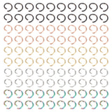 300Pcs 5 Styles Stainless Steel Open Jump Rings, Round Ring, Mixed Color, 20~21 Gauge, 5x0.7~0.8mm, 60pcs/style