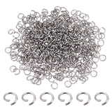 304 Stainless Steel Open Jump Rings, Stainless Steel Color, 5x0.7mm, about 3.6mm inner diameter, 480pcs/20g