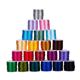 Round Nylon Threads, for Chinese Knot Making, Mixed Color, 15 Colors, 1roll/color, 15rolls/set