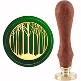 Brass Wax Seal Stamp with Handle, for DIY Scrapbooking, Tree Pattern, 89x30mm