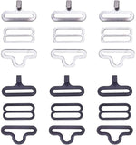 Iron Clasps, Silver 7 Gunmetal, 14x23x4mm, Hole: 2.5x19mm, 50sets/color, 100sets/box