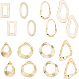 32Pc 8 Style Brass Linking Rings, Mixed Shape, Golden, 22~33x13~23x1mm, 4pcs/style