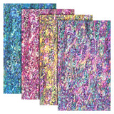 4 Sheet 4 Style Plastic Imitation Abalone Shell Slic Paper, for Wall Decoration, Rectangle, Mixed Color, 240x140x0.3mm, 1pc/style