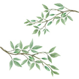 PVC Wall Stickers, Wall Decoration, Leaf Pattern, 980x390mm