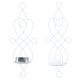 Iron Hanging Candle Holder, Perfect Home Party Decoration, Hollow, White, 14.5x10.5x35cm