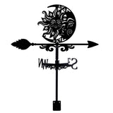 Orangutan Iron Wind Direction Indicator, Weathervane for Outdoor Garden Wind Measuring Tool, Sun, 265x356mm