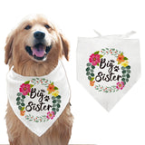 Cotton Dog's Kerchief, Triangle Pet's Bandana, Sister Theme, Word, 380x780mm