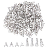 100Pcs 2 Style 304 Stainless Steel Bead Cone, Apetalous, Stainless Steel Color, 12~22x9~10.5x8mm, Hole: 1.5mm, 50pcs/style