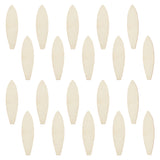 20Pcs Unfinished Wooden Cutouts, Fish, Floral White, 150x40x2mm