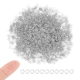 304 Stainless Steel Open Jump Rings, Stainless Steel Color, 26 Gauge, 3x0.4mm, Inner Diameter: 2.2mm, 1000pcs/box