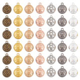 84Pcs 7 Colors Alloy Pendants, Dome/Half Round, Mixed Color, 15x12x4mm, Hole: 1.8mm, 12pcs/color