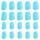 2 Bags 2 Styles Silicone Sewing Thimble Finger Protector, DIY Sewing Tools, Deep Sky Blue, 1bag/style