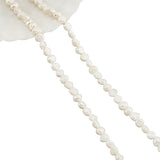 2 Strands Grade A Natural Cultured Freshwater Pearl Beads Strands, Two Sides Polished, Creamy White, 4.5~6.5x3~4x4~5.5mm, Hole: 0.5mm, about 39pcs/strand, 7.09 inch(18cm)