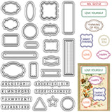 Custom PVC Plastic Clear Stamps, for DIY Scrapbooking, Photo Album Decorative, Cards Making, Stamp Sheets, Film Frame, Mixed Shapes, 160x110x3mm