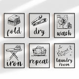 Household Theme Chemical Fiber Oil Canvas Hanging Painting, Decoration Accessories, Rectangle with Word, Black, Mixed Patterns, 20x25cm, 6pcs/set