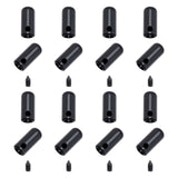 Zinc Alloy End Caps, Column, Electrophoresis Black, 13x5.5mm, Hole: 2mm, Inner Diameter: 3.5mm, 30 sets