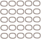 201 Stainless Steel Open Jump Rings Oval Jump Rings, Stainless Steel Color, 13x11x2mm, about 40pcs/bag