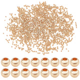 1500Pcs Brass Solid Beads, Long-Lasting Plated, Rondelle, Golden, 3x2.5mm, Hole: 1.3mm