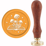 Brass Wax Seal Stamp with Handle, for DIY Scrapbooking, Book Pattern, 3.5x1.18 inch(8.9x3cm)