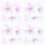 Waterproof Cherry Blossom PET Waterpoof Car Stickers, Car Decals for Vehicles Body, Windshield Decor, Pink, 110x100x0.2mm