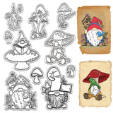 Custom PVC Plastic Clear Stamps, for DIY Scrapbooking, Photo Album Decorative, Cards Making, Stamp Sheets, Film Frame, Gnome, 160x110x3mm