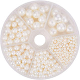 Imitation Pearl Acrylic Beads, Undrilled/No Hole, Matte Style, Round, Creamy White, 2.5~10mm